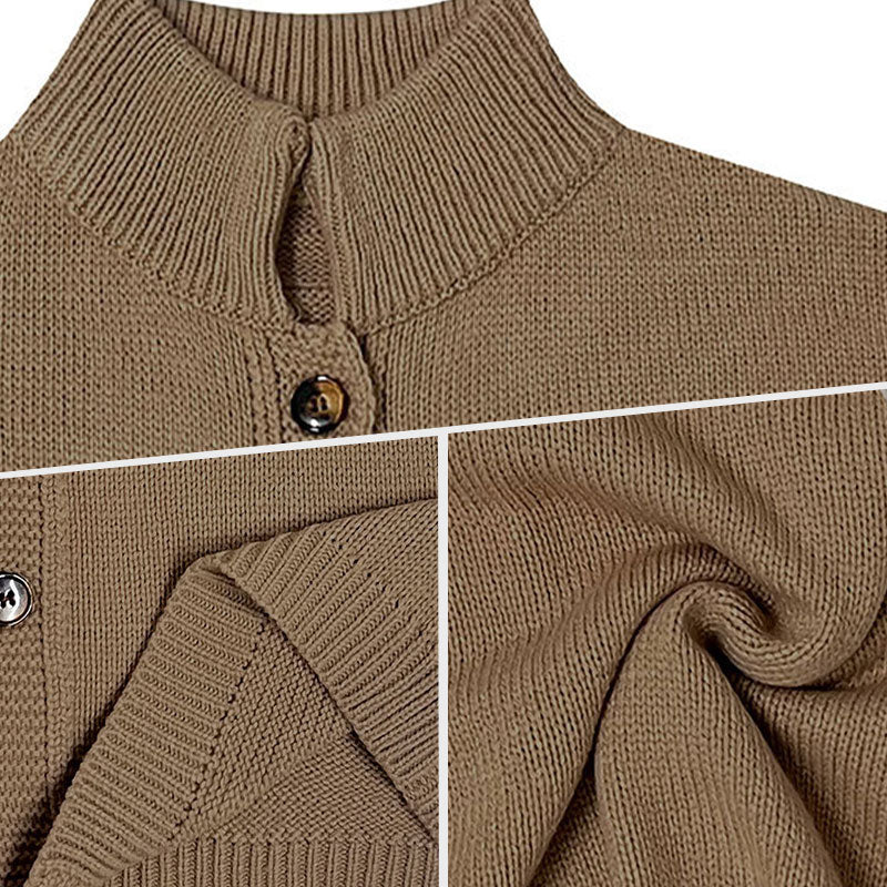Casual Solid Color Button Front Knit Cardigan