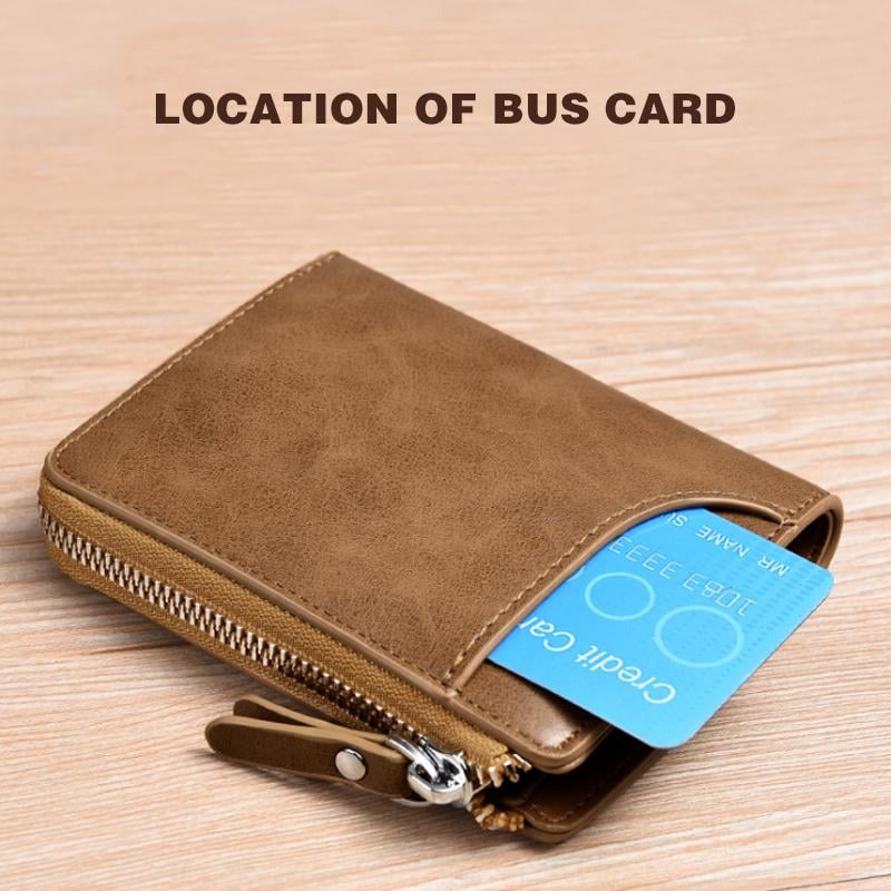🎁Men's Leather Zip Wallet (RFID Protected)✨