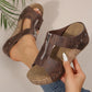 Women's Fashion Rivet Wedge Fish Mouth Thick Bottom Sandals