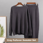 Women's Casual Knit Cardigan Sweater & High Waist Skirt 2-Piece Set