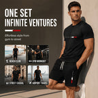 Men's Printed Top & Shorts 2-Piece Set