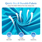 🌼Color Block Patchwork Nylon Sporty 3-Piece Bikini Set - High Waisted & Tummy Control Swimsuit👙🌈