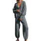 Women's Casual 2-piece Outfits Oversized Knit Cardigan and High-waist Baggy Pants