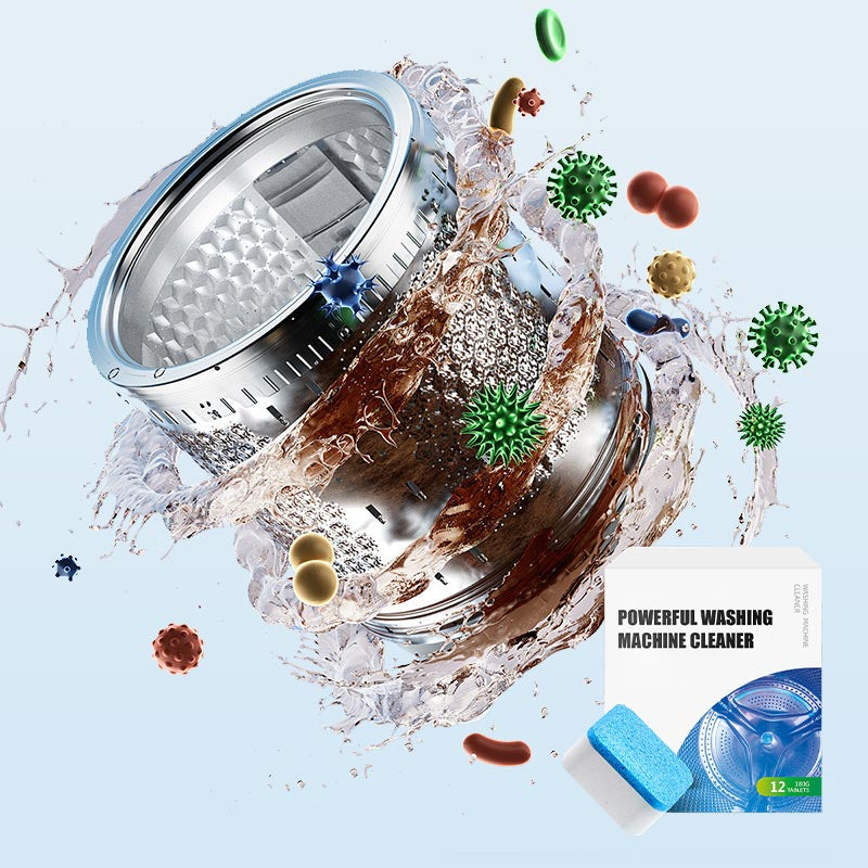 Powerful Washing Machine Cleaner - 12 Tablets