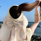 🌞2025 Summer New👒Large-brim Hollow Sunscreen Hat with Removable Neck Shawl