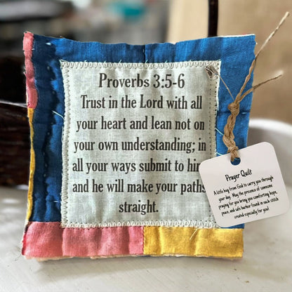 💜✝️Best Encouraged And Blessed Gift-Prayer Quilt With Cross Inside