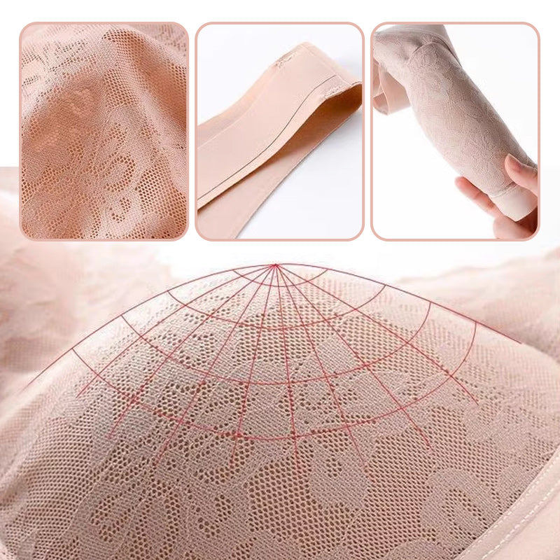 Soft Wire-Free Lightweight Seamless Lace Bra