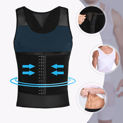 🔥New Hot Selling❤️‍🔥Men's Slimming Mesh Waist-Cinching Vest