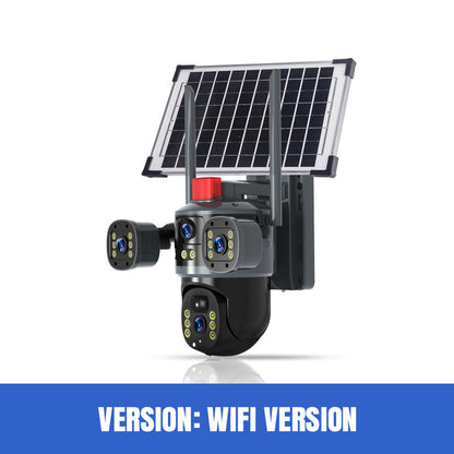 💥New Hot Sale🎥 Triple-Lens Solar 360° Dome Camera✈️ free shipping