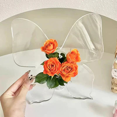 🔥Transparent Butterfly-Inspired Decorative Vase