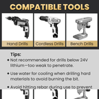 🔥Upgraded Eccentric Four-Flute Drill Bit for Ceramic, Glass, Marble, and Metal