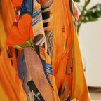 💃Elegant Mulberry Silk Tropical Breeze Dress