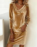 Loose Velvet Dress for Women