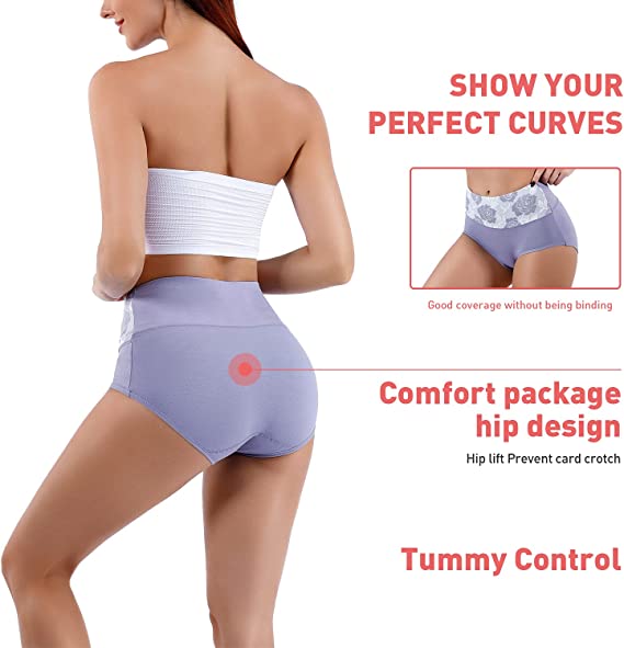 ✨ BUY 5 GET 5 FREE✨Cotton High Waist Abdominal Slimming Hygroscopic Antibacterial Underwear