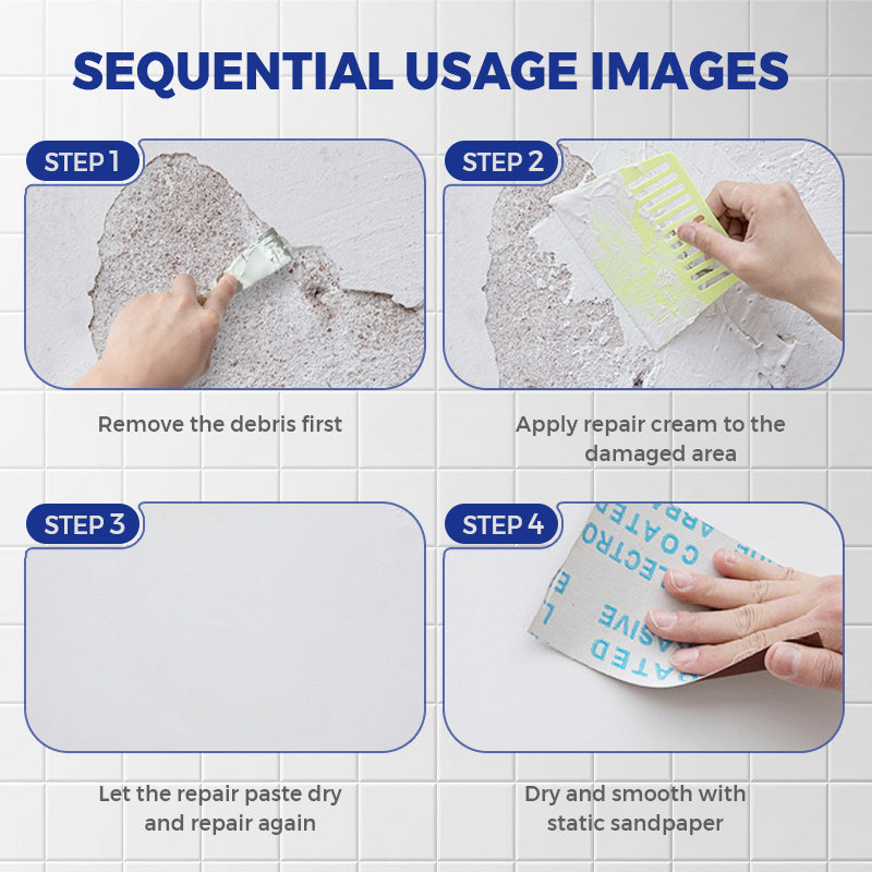 🛡Waterproof & Mildew-Resistant Wall Repair Paste🌿