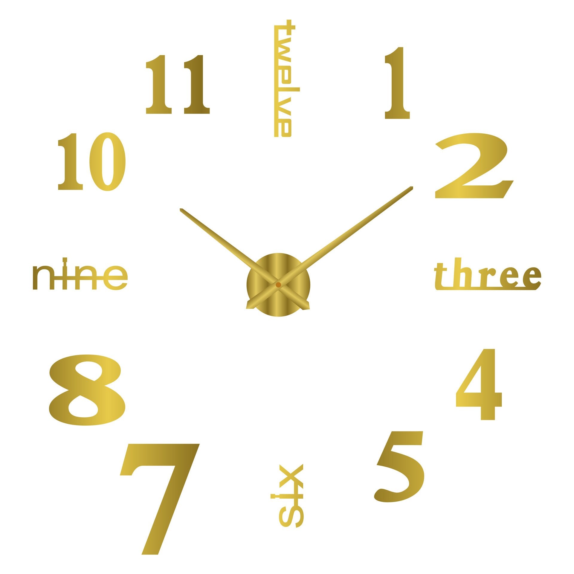 3D Wall Decal Decorative Clock