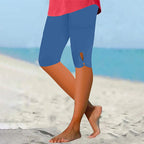 Tummy Control Knee Length Capri Leggings for Women