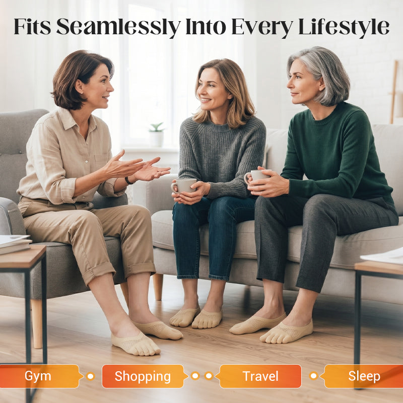 🏖️Buy more save more🧦Orthopedic Invisible Toe Socks|Summer Five-Toe Shallow Socks🌸