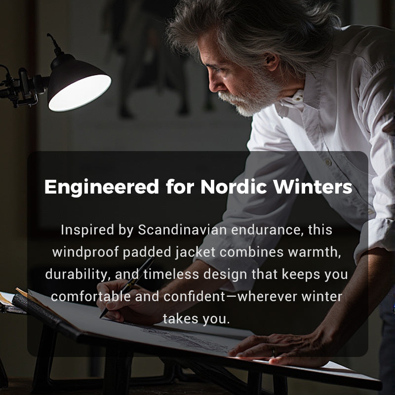 Men's Windproof Padded & Hooded Jacket