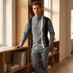 👔 Men's Striped Shirt & Pants 2-Piece Set✨ Effortless Style✨