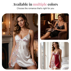 Model Special Offer-Lace Erotic Lingerie Camisole Nightgown with Bow