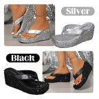 👠Women's Thick-Soled Sequined Flip-Flops