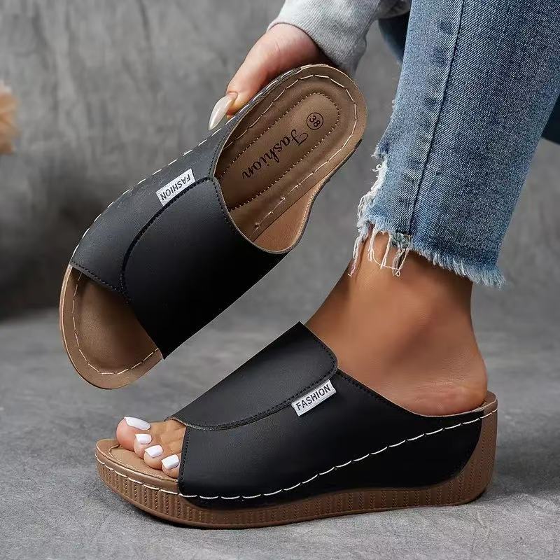🔥Women's Casual Wedge Slide Sandals