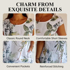 🌸Women's Botanical Print Round Neck Dress