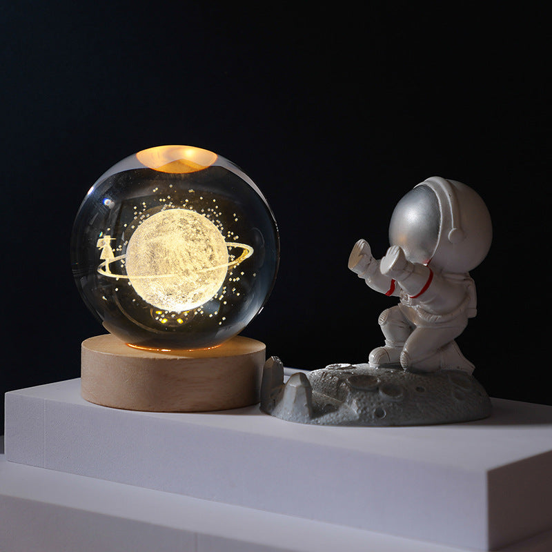 💞50K+ SOLD!💫🌌 Bring the Galaxy into Your Room. 3D Crystal Ball Night Light – 50% OFF! ✨🌙