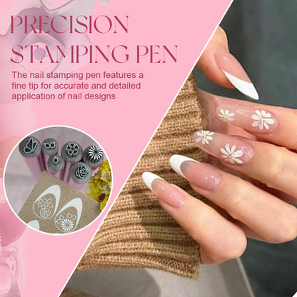 ❣️Nail Art Stamp Pen（Easy to use even for beginners）