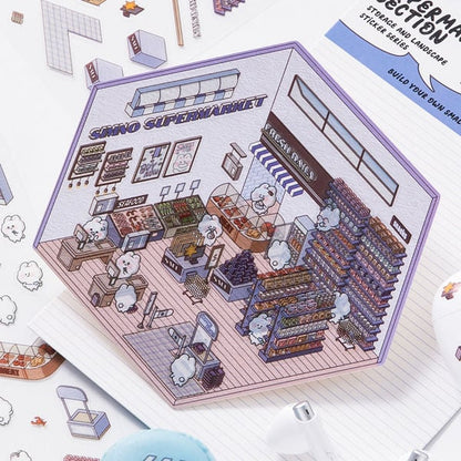 DIY 3D House Stickers