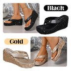 👠Women's Thick-Soled Sequined Flip-Flops