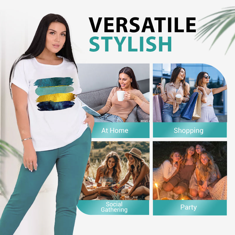 Fashionable Simple Casual  2-Piece Set