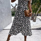 Floral V-neck Wrapped Midi Dress