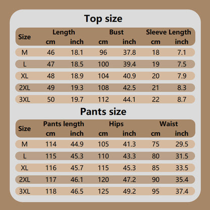 Women's Casual Short-Sleeve Top & Wide-Leg Pants Two-Piece Suit