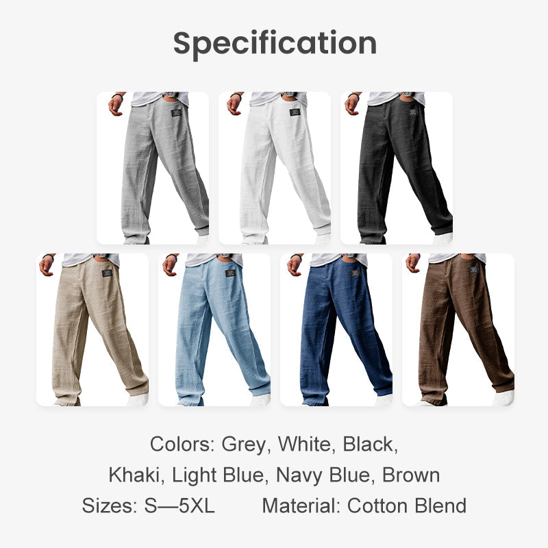 Breathable Straight-Leg Trousers for Men