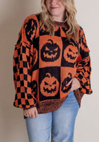 🔥2024 Halloween Checkered Sweater