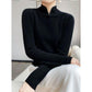 Winter Half Turtleneck Retro Buckle Pullover Knitted Sweater
