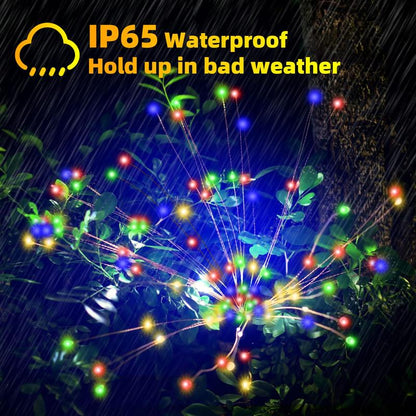 🎅🔥Waterproof Solar Garden Fireworks Lamp