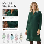 Women’s Sparkle Lapel A-Line Short Dress | Chic & Shimmering