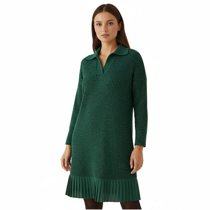 Women’s Sparkle Lapel A-Line Short Dress | Chic & Shimmering