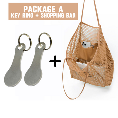 2 Pieces Stainless Steel Shopping Trolley Token Keyrings
