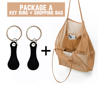 2 Pieces Stainless Steel Shopping Trolley Token Keyrings