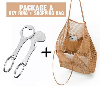 2 Pieces Stainless Steel Shopping Trolley Token Keyrings
