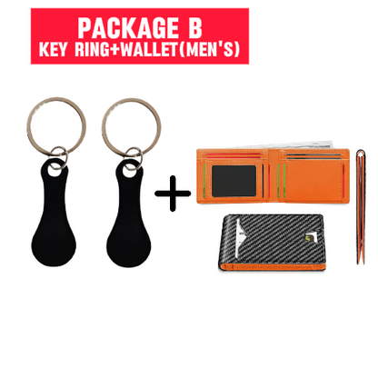 2 Pieces Stainless Steel Shopping Trolley Token Keyrings