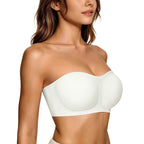 Strapless Push-Up Bra – 360° Non-slip, Wireless & Breathable. 🛡️✨