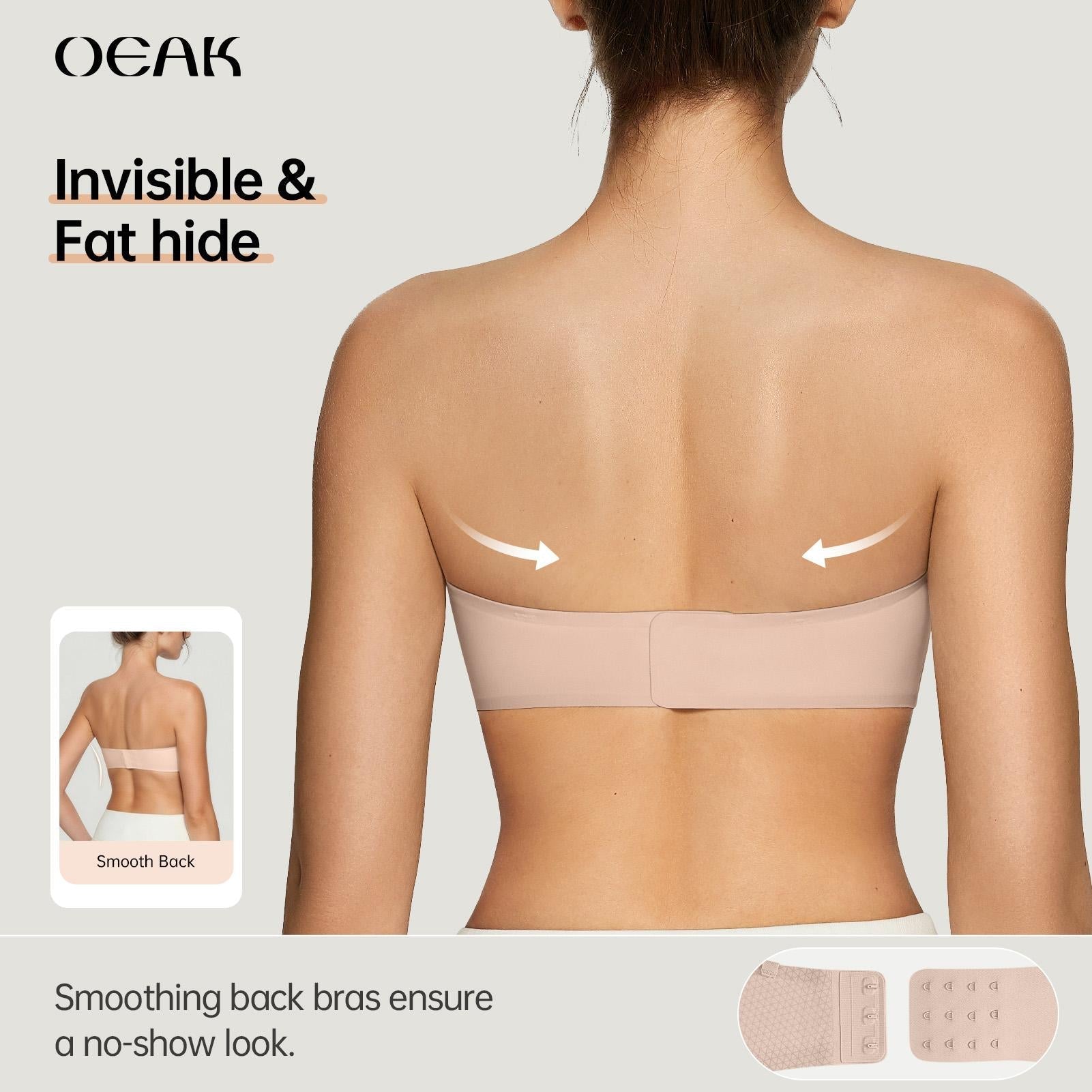 Strapless Push-Up Bra – 360° Non-slip, Wireless & Breathable. 🛡️✨