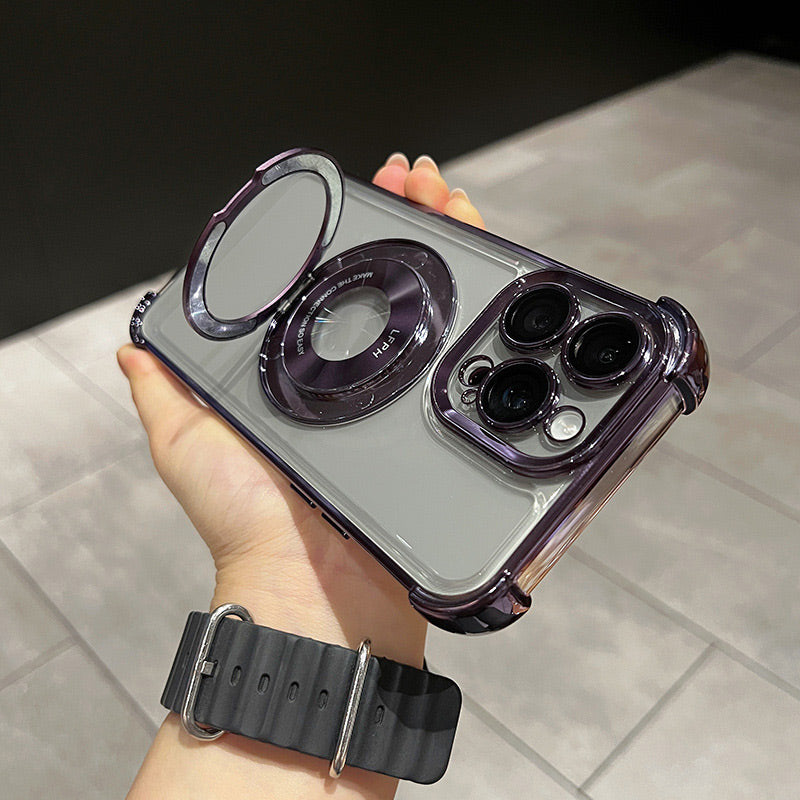 Powerful Protection Case with Magnetic Invisible Stand for iPhone