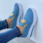 👍Women's Casual Platform Slip-on Sneakers👞