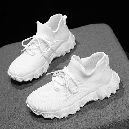 Women's Ultra-Comfort Breathable Lace-Up Knit Sneakers